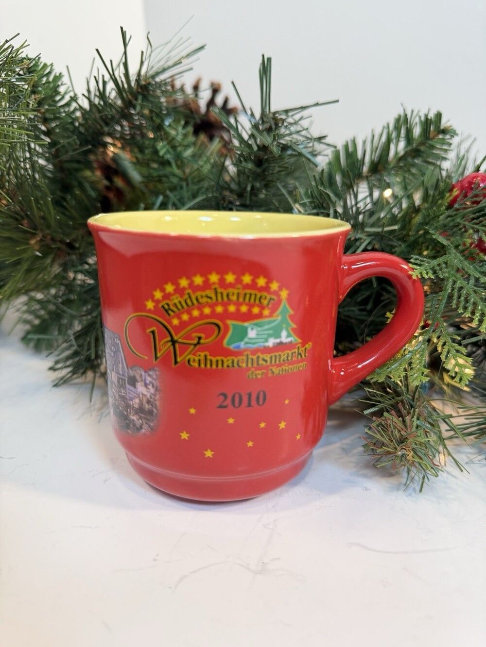 Rudesheimer Glühwein Mug 2010 Weihnachtsmarkt Germany Christmas Market Coffee